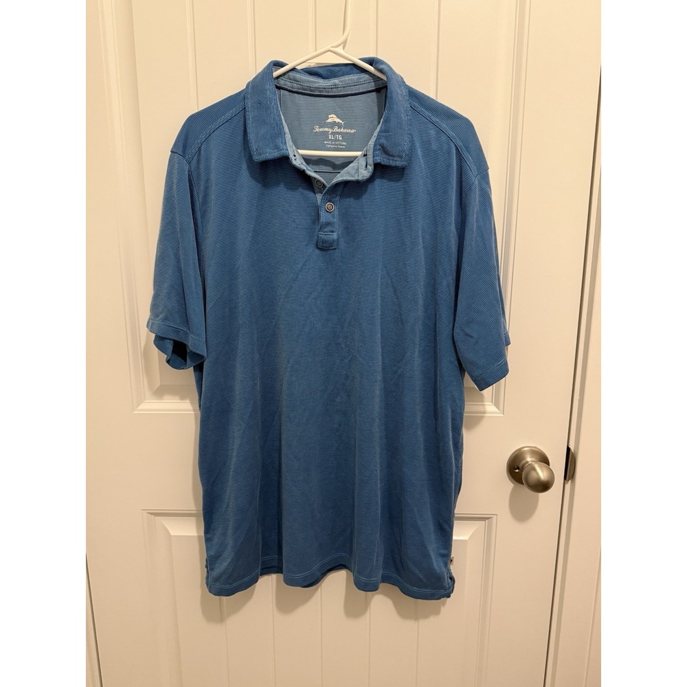 Tommy Bahama Men's Bright Blue Polo Size XL